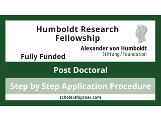 HUMBOLDT FELLOWSHIPS FOR POSTOCTORAL RESEARCHERS!