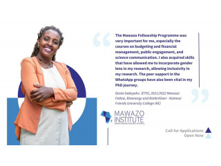 MAWAZO FELLOWSHIP FOR FEMALE AFRICAN PHD STUDENTS!